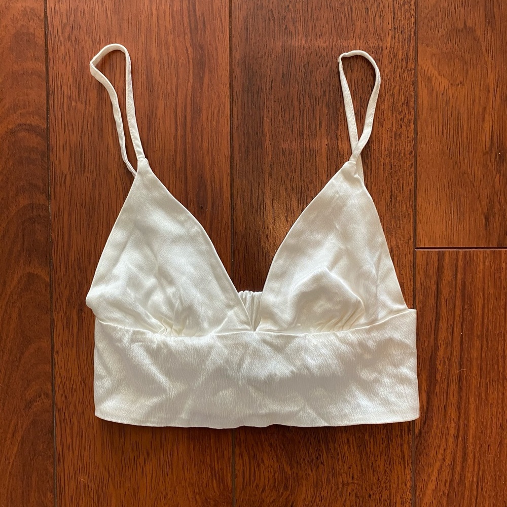 Zara Satin Crop Top • XS